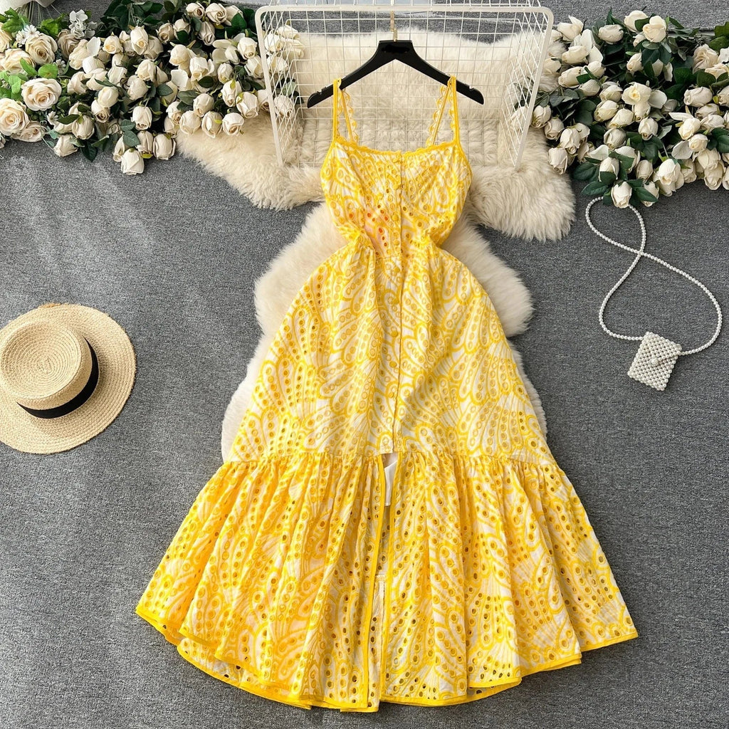 Rosa Maxi Summer Dress with Floral Print