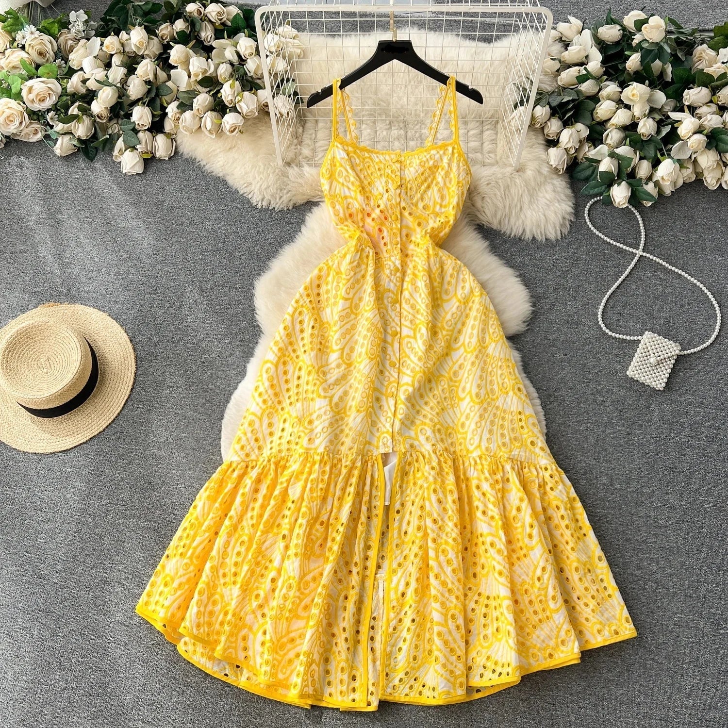 Rosa Maxi Summer Dress with Floral Print