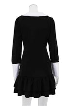 Elegant Patchwork Long Sleeve Mini Dress
