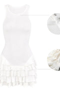 Patchwork Sleeveless Mini Dress