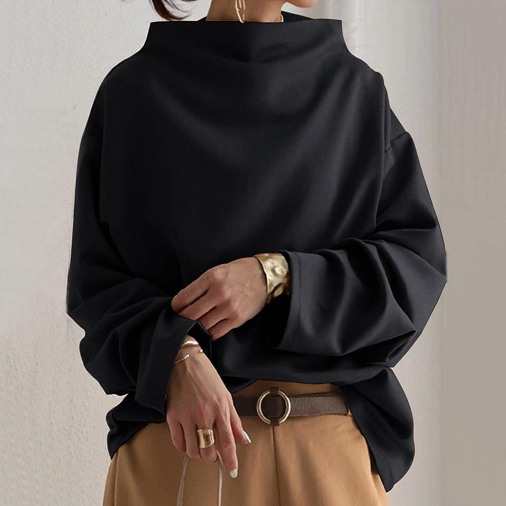| Women High-Neck Long Sleeve Top