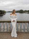 Off Shoulder Floral Lace Bell Sleeve Tie Front Maxi Dress