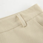 Khaki Classic Wide Leg Pant Women High Waist Pocket Loose Simple Trouser Autumn Winter Streetwear Fashion Casual Pants New