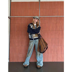 Women's Street Casual 2000s Pants Baggy Y2K Wide Leg Washed Grunge Denim Trouser American Vintage High Waist Straight Emo Jeans