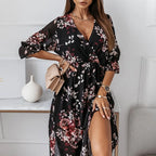 Jacinta Premium Midi Dress with Slit Evening Wear Edit