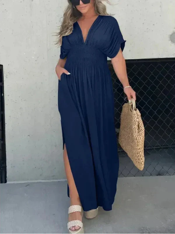 | Flowing Batwing Maxi Dress