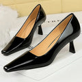 Patent Leather Kitten Heels Square Head Woman Pumps Occupational OL High Heels