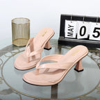 Luxury high-temperament ladies sandals, flip flops, and heels
