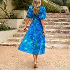 Katia Minimalist Printed Midi Dress Evening Wear Edit