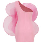 Maria One Shoulder Dress with Large Flower