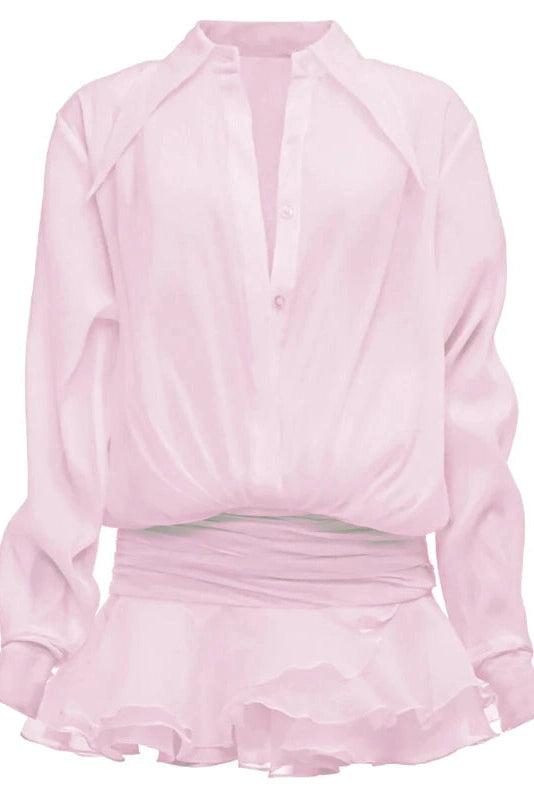 Elegant Pleated A-Line Mini Dress