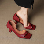 Dahlia | Leather Heels