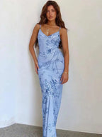 Spaghetti Strap Slim Floral Dress