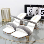 Luxurious French women's slippers with new special-shaped design for fall