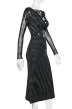 Sequins Maxi Dress with Hollow Out Detail