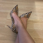 Python Pattern Women Sexy Pointy Toe Stiletto High Heels