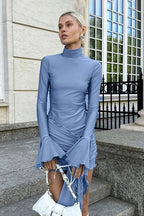 Flare Sleeve Bodycon Mini Dress
