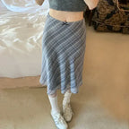 AmyVictoria | Classic Plaid Midi Skirt