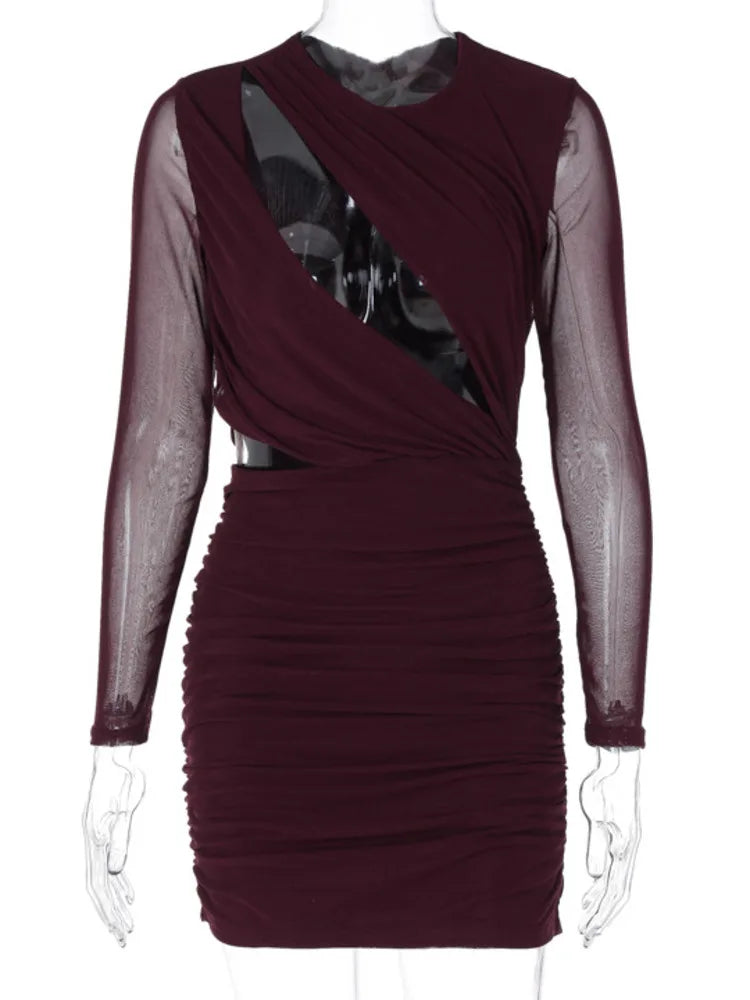 Elegant Hollow Out Mini Dress