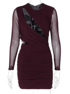 Elegant Hollow Out Mini Dress