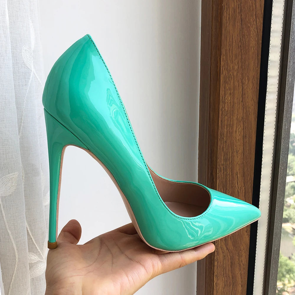 Mint Green Pointy Toe High Heel Shoes - 8cm, 10cm, 12cm
