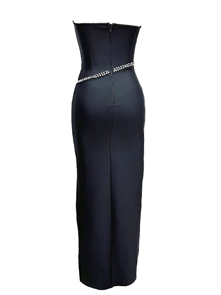 Savanna Rhinestone Bandage Gown Dress