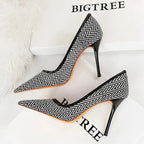 Lace Mesh Hollow Stiletto Heels Women Pumps Fashion High Heels