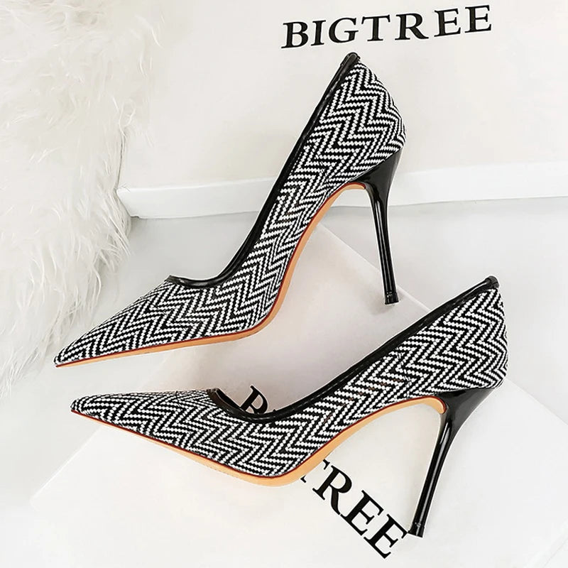 Lace Mesh Hollow Stiletto Heels Women Pumps Fashion High Heels