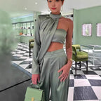 Halter Strapless Pant Suit