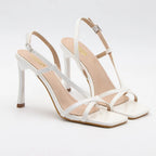 Rhinestone High-Heeled Sandals for Women, Plus Size Outdoor Fashion Heels