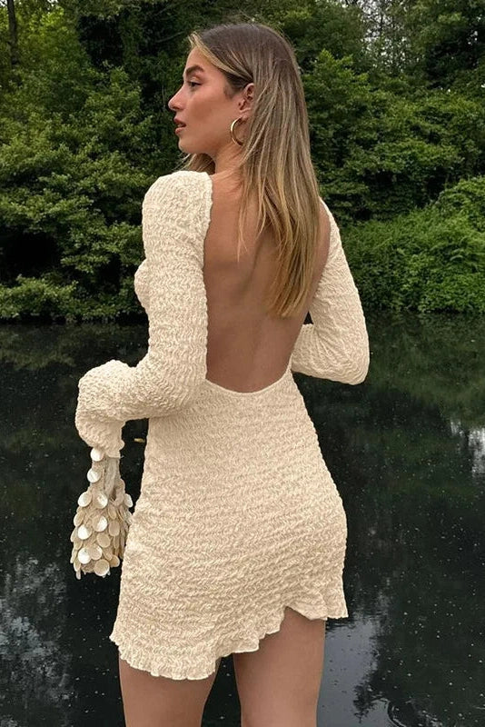 Strappy Backless Slim Fit Mini Dress
