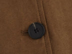 Turn Down Collar Brown Autumn Jacket for Women Casual Single Breasted Long Coat Jacket Female Winter Jacket Back Slit
