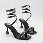 Rhinestone Fairy Open-toe High Heel Rome Sandals for Women