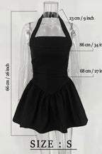 A-Line Lace Up High Waist Bodycon Mini Dress