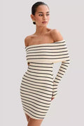 Strapless Long Sleeve Slim Fit Mini Dress
