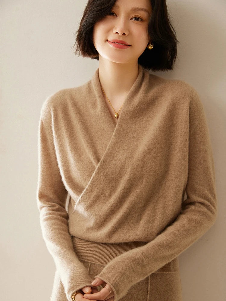 | Women's Wrap Crossover Sweater