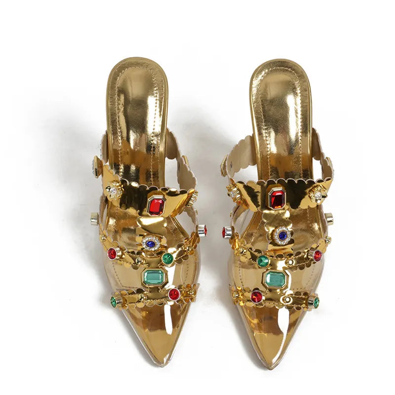 Gem Women Pumps Slippers in Runway Style Color