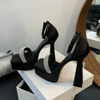 Crystal Summer Buckle Strap Open Toe Women Sandals
