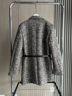 Autumn/Winter New women's ZW series with belt tweed loose version of waist waist suit jacket 3736247
