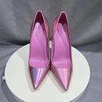Pink Matte Women Sexy Pointy Toe High Heel Event Party Wedding Bridal Shoes
