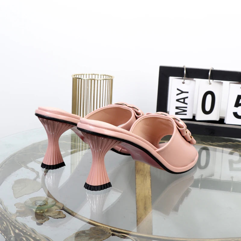 Women's summer sandals with thin high heels