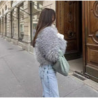 Faux Fur Jackets Women Casual Loose Warm Soft Cardigan Coats Female 2024 Winter Fashion Solid Long Sleeves Outwears Lady