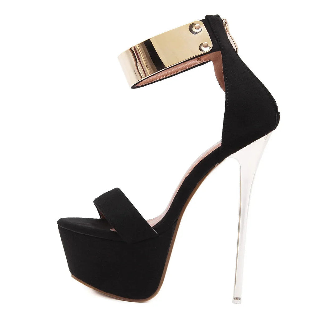 Women Peep Toe Platform High Heel Pumps