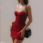 Strapless Sequin Sweetheart Ruched Bodycon Mini Dress
