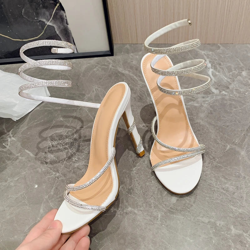 Crystal String Bead Sandals for Women's Summer Fashion