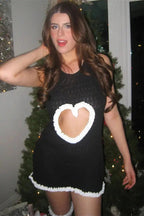 Hollow Out Patchwork Mini Dress