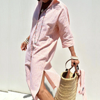 Abigail Chic Striped Shirt Dress Premium Wardrobe Essential