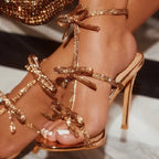 Peep Toe Buckle Strap Sandals for Women