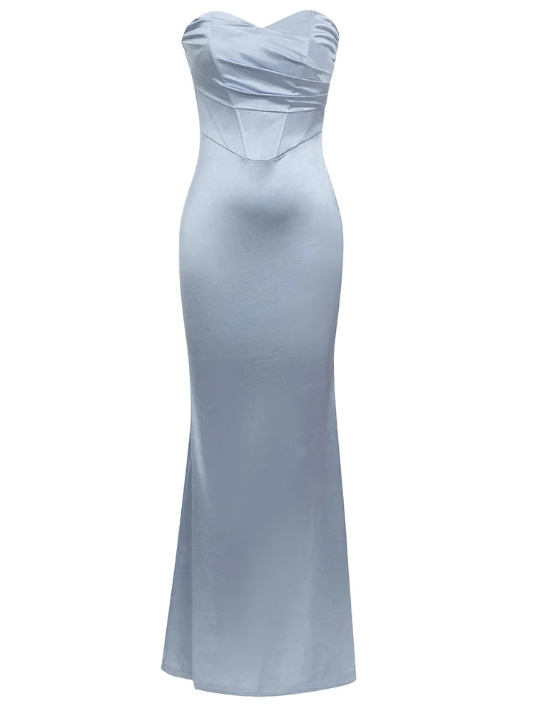 Naia Strapless Satin Mermaid Gown