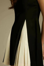 Sleeveless A-Line Mini Dress with High Waist Straps